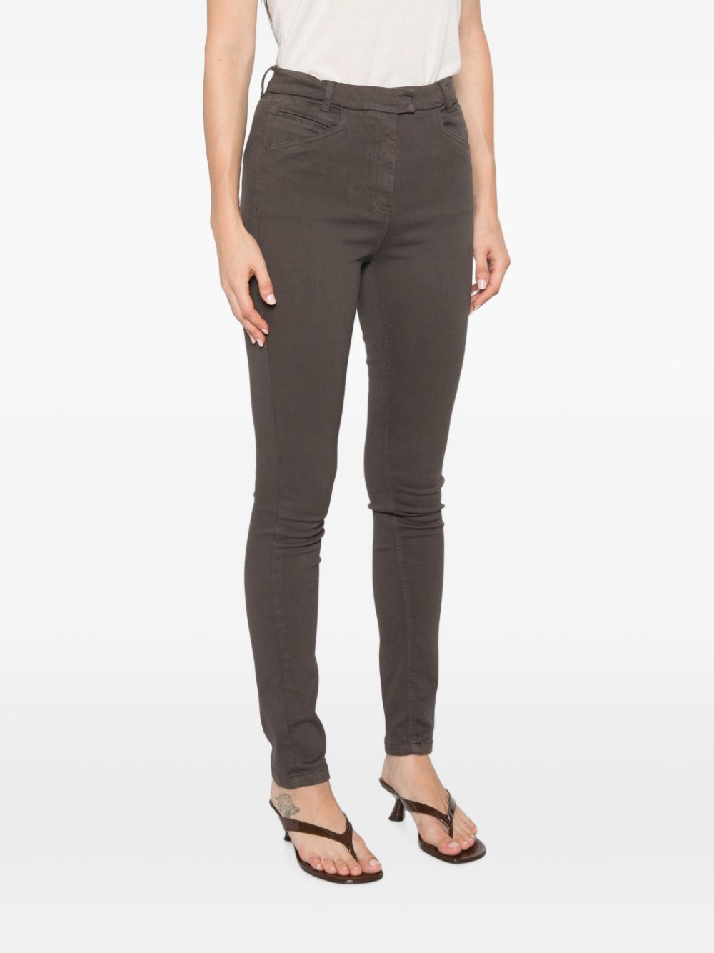 MARELLA SPORT Pantaloni slim Condor marroni in cotone elasticizzato