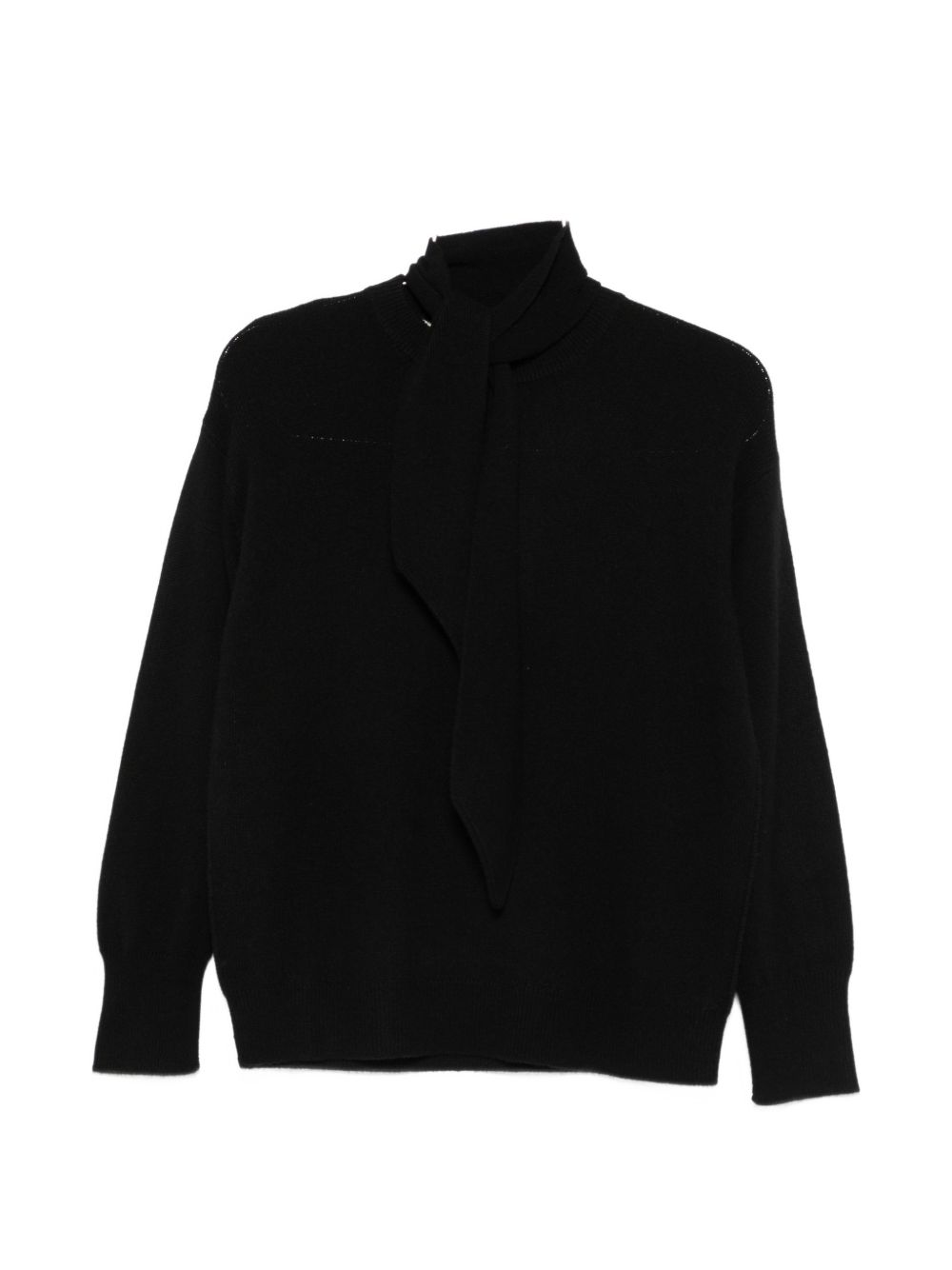 MARELLA SPORT Maglia nera con foulard al collo integrato