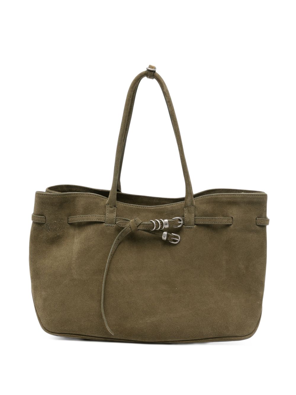 MARGESHERWOOD Borsa shopping Grandma Used verde oliva in suede