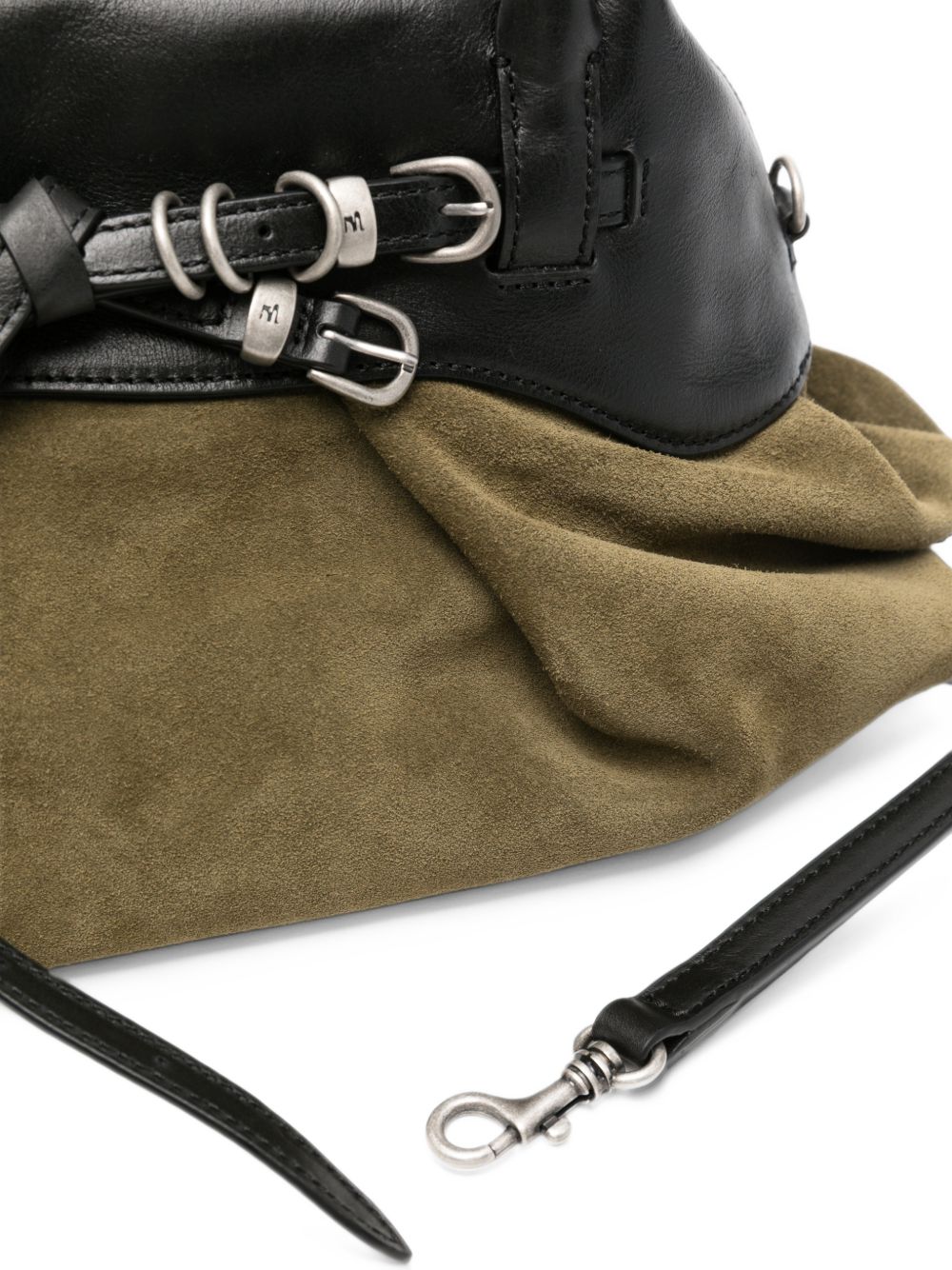 MARGESHERWOOD Borsa a mano Soft Grandma verde oliva e nera