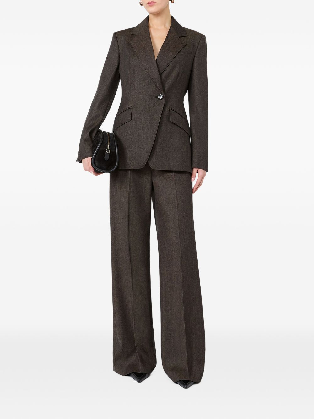 MAX MARA Blazer MXMNeutro nero monopetto con tasche