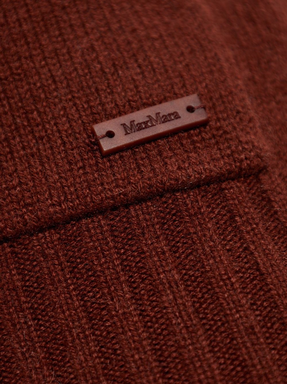 MAX MARA Cardigan modello felpa in cashmere bordeaux