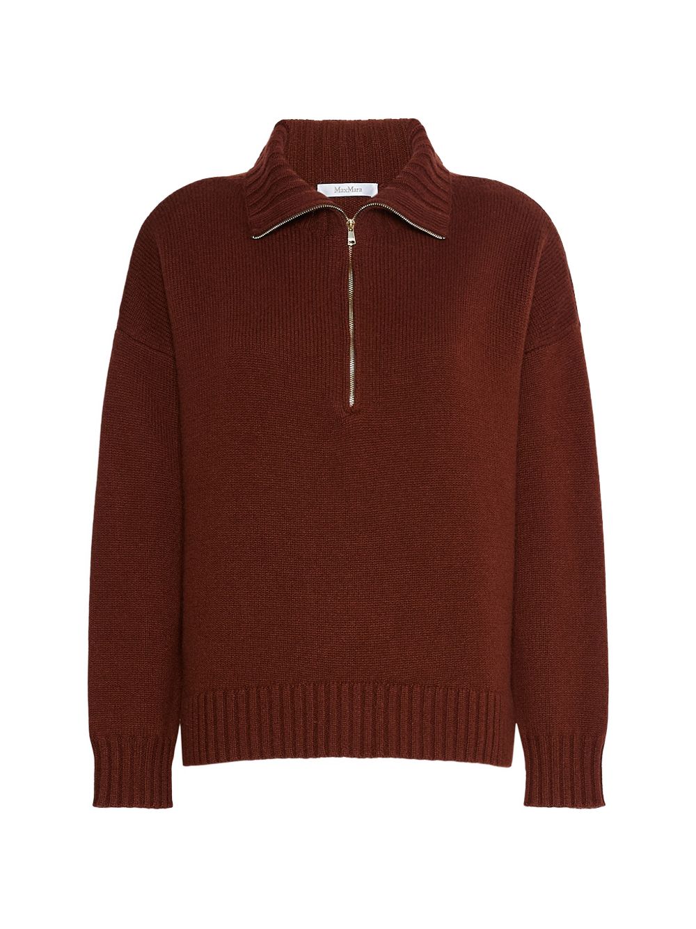 MAX MARA Polo con zip in cashmere