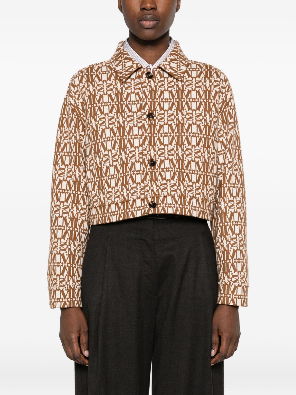MAX MARA Giacca cropped reversibile