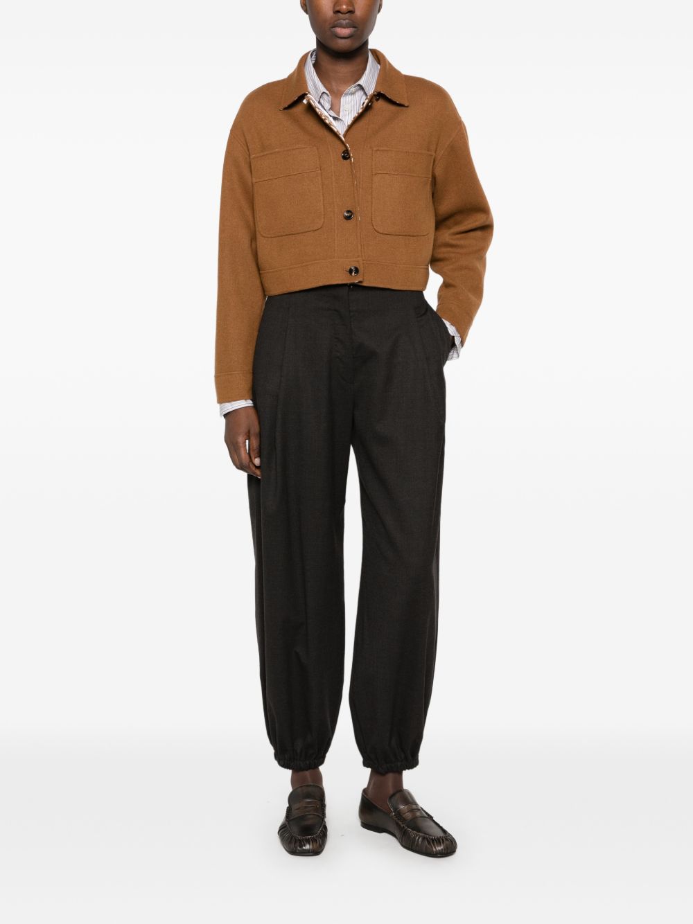 MAX MARA Giacca cropped reversibile