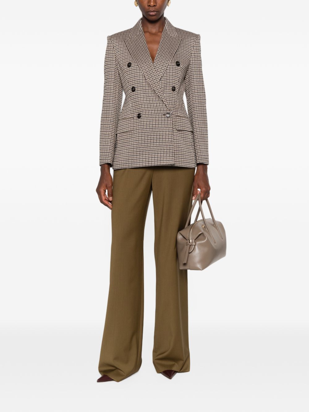 MAX MARA Giacca blazer Eccelso doppiopetto tartan con tasche