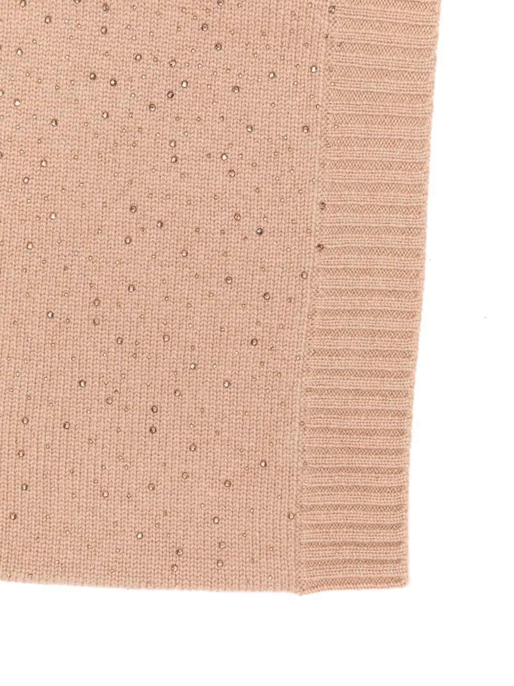 MAX MARA Passamontagna MXAJunior rosa in lana con strass