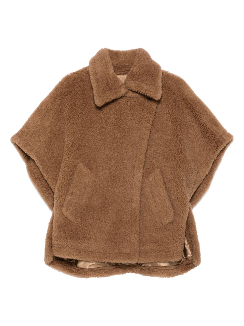 MAX MARA Mantella in tessuto teddy color cammello