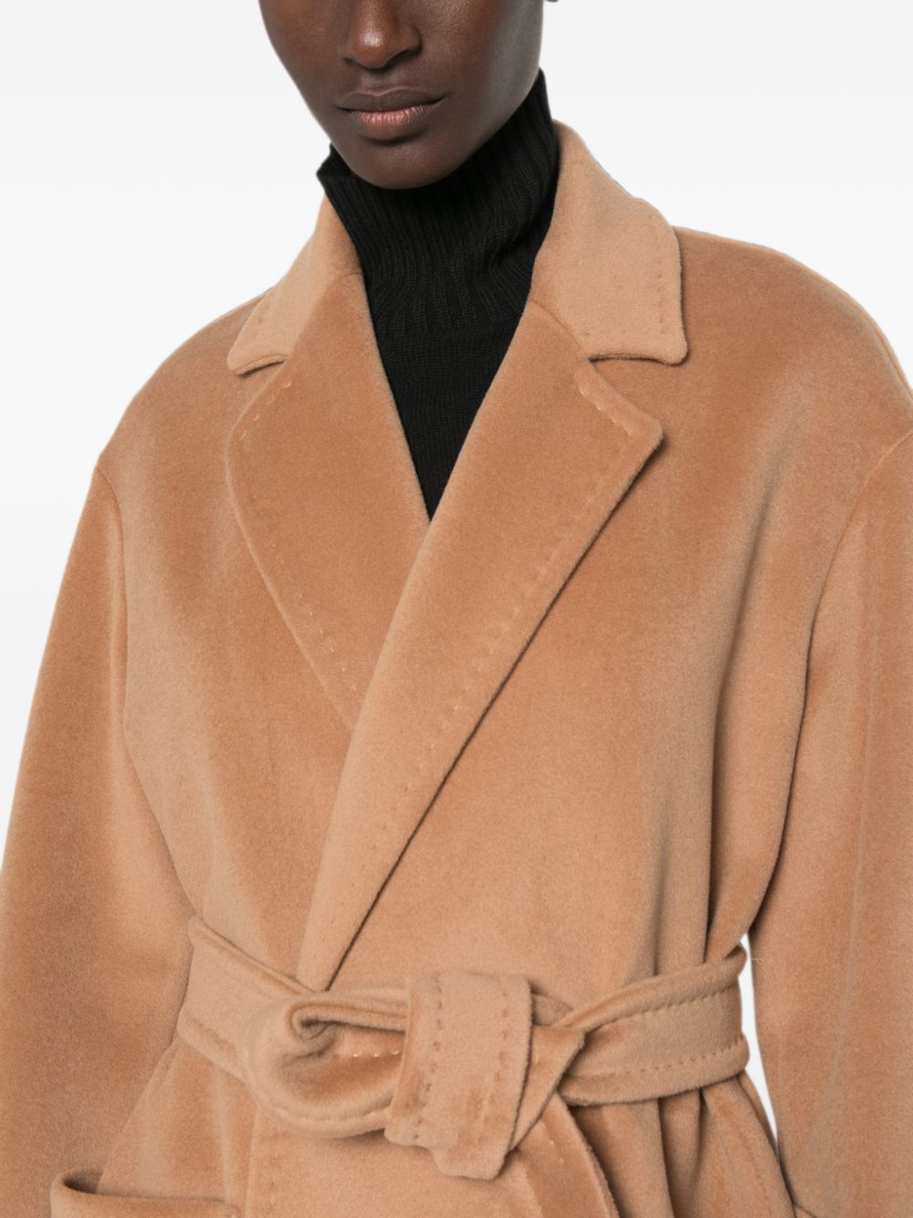 MAX MARA STUDIO Cappotto Cammello in Lana