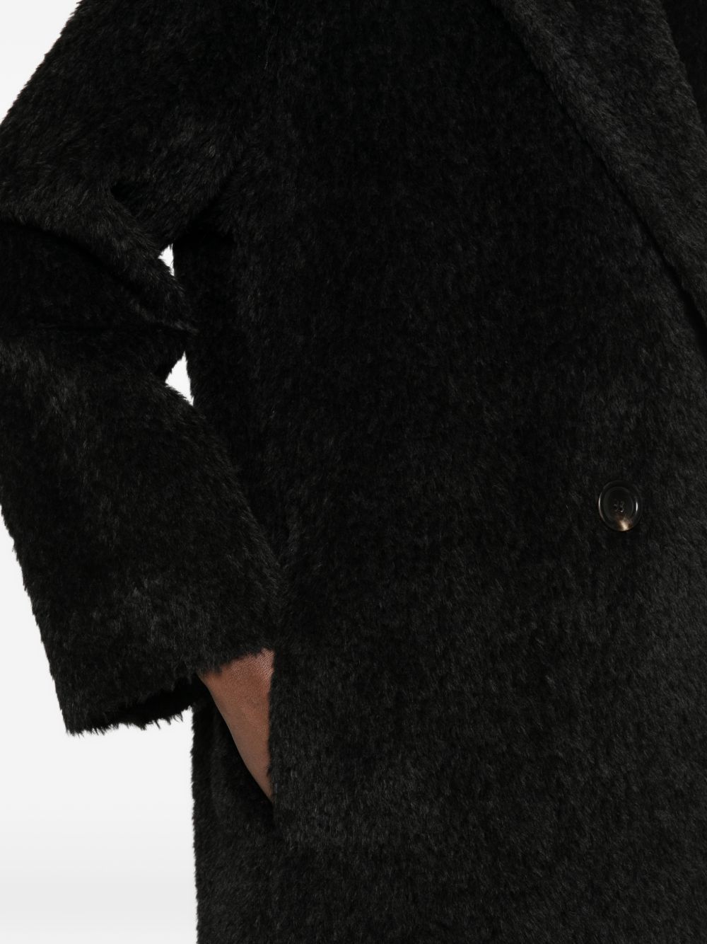 MAX MARA STUDIO Cappotto in lana e alpaca nero