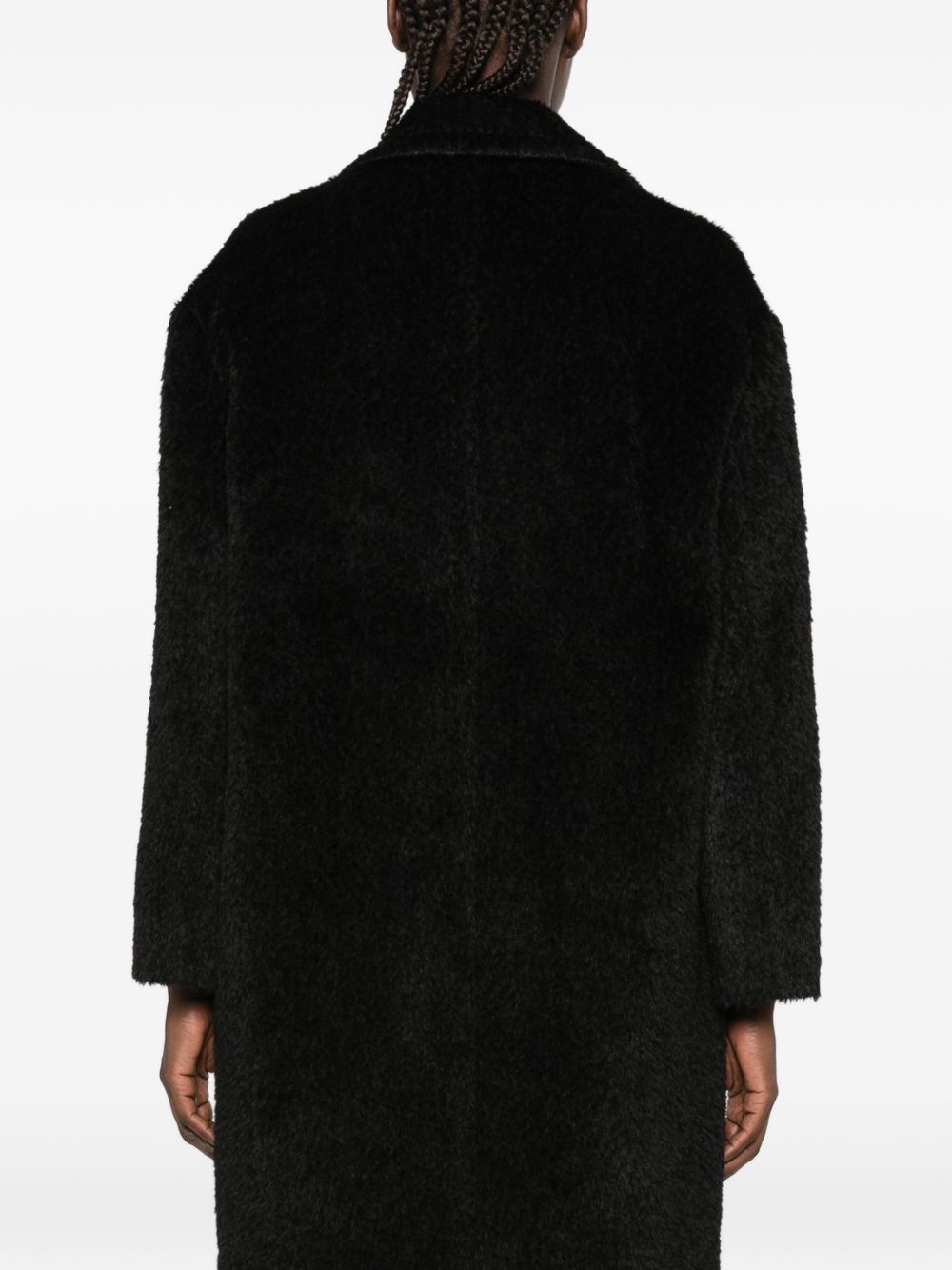 MAX MARA STUDIO Cappotto in lana e alpaca nero