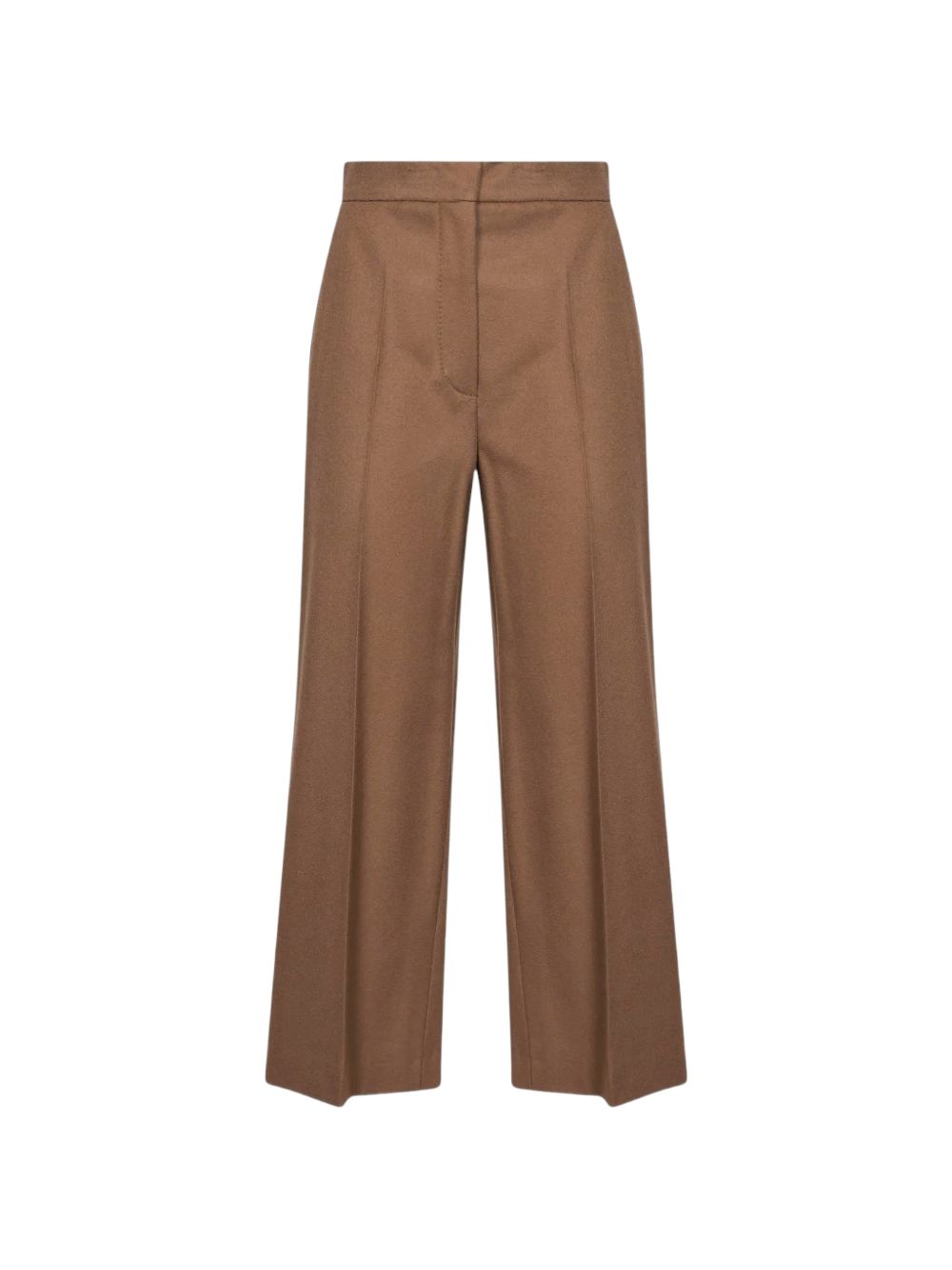 MAX MARA STUDIO Pantaloni Cropped in Lana Cuoio