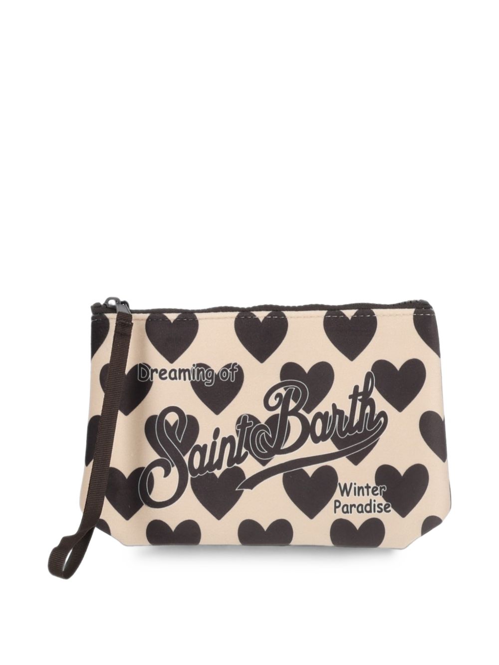 MC2 SAINT BARTH Clutch bag Aline con stampa a cuori all-over