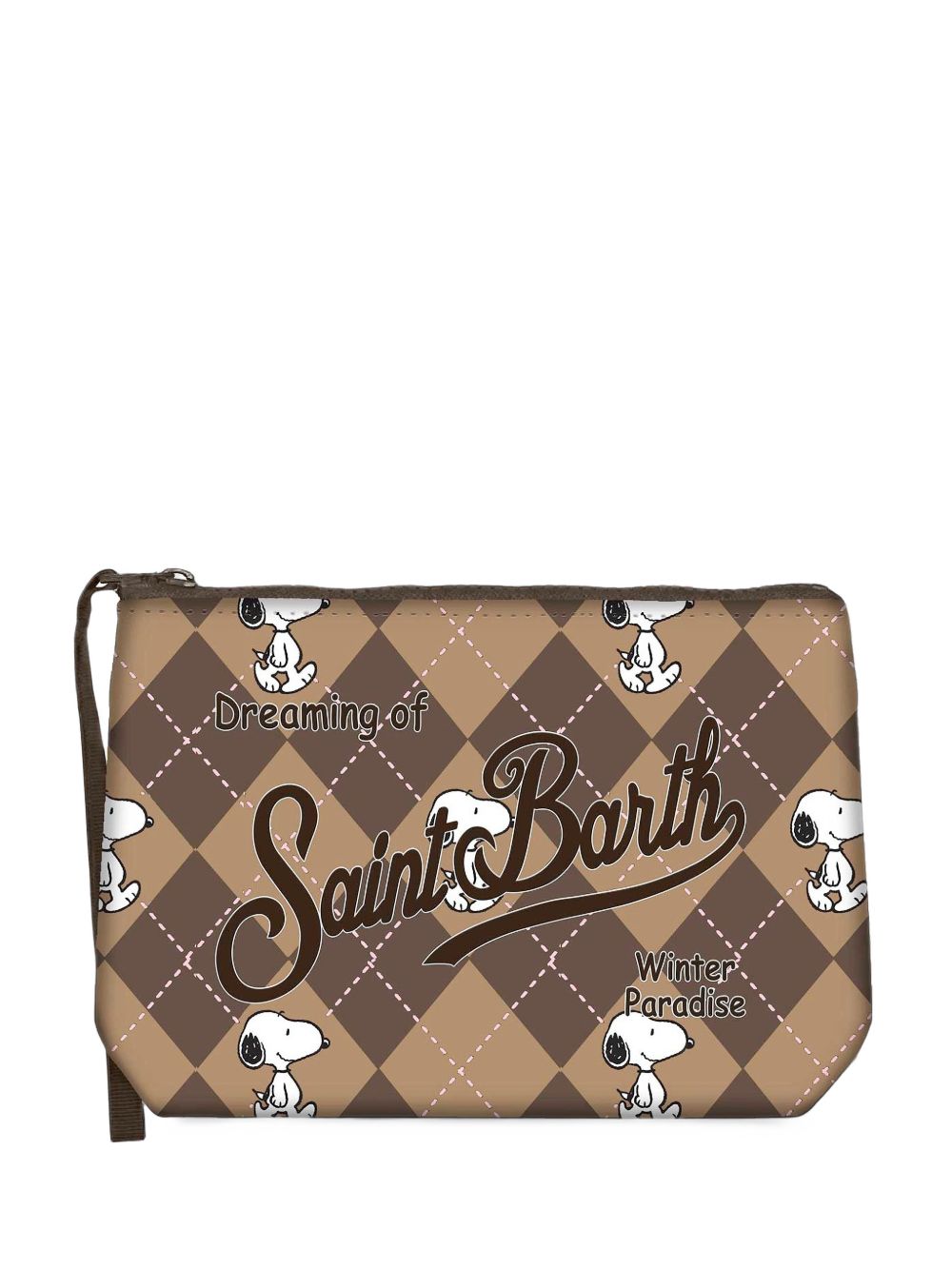 MC2 SAINT BARTH Clutch bag Aline con stampa Snoopy all-over
