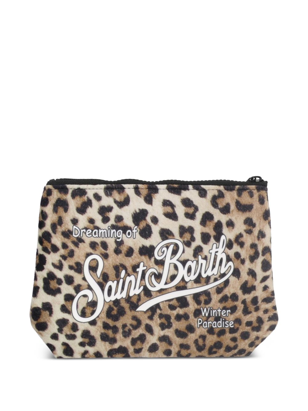 MC2 SAINT BARTH Pochette leopardata con logo