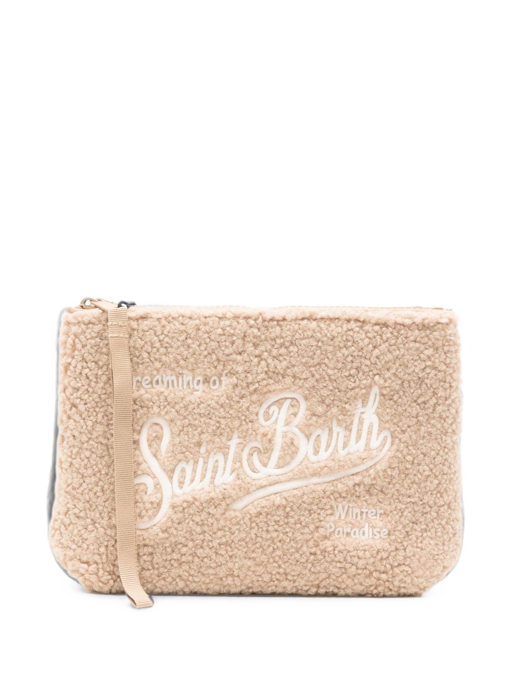 MC2 SAINT BARTH Pochette beige in tessuto teddy