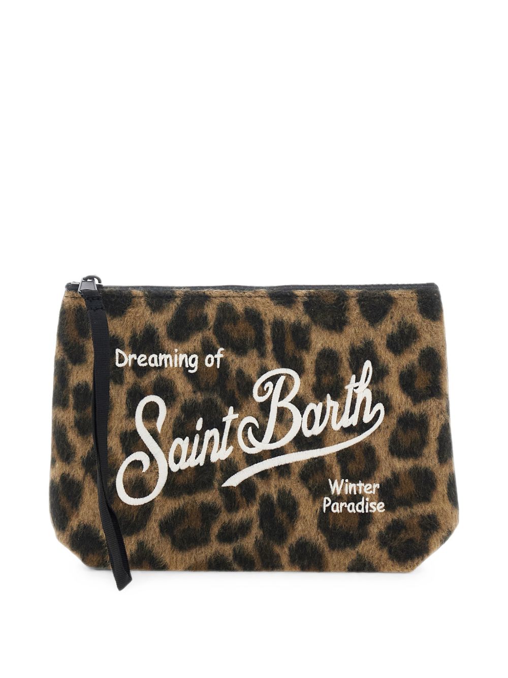 MC2 SAINT BARTH Pochette Aline in feltro misto lana con logo