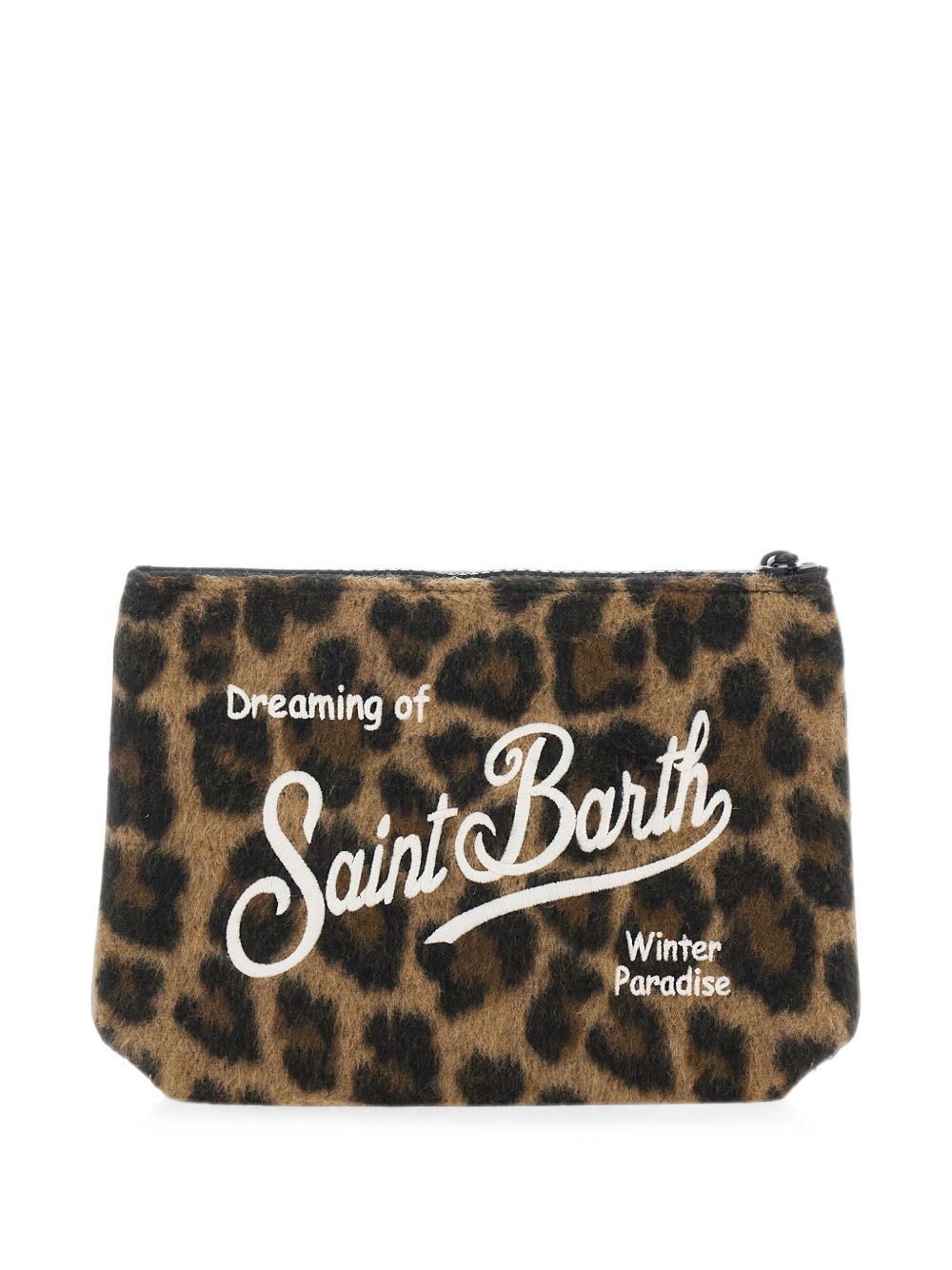 MC2 SAINT BARTH Pochette Aline in feltro misto lana con logo