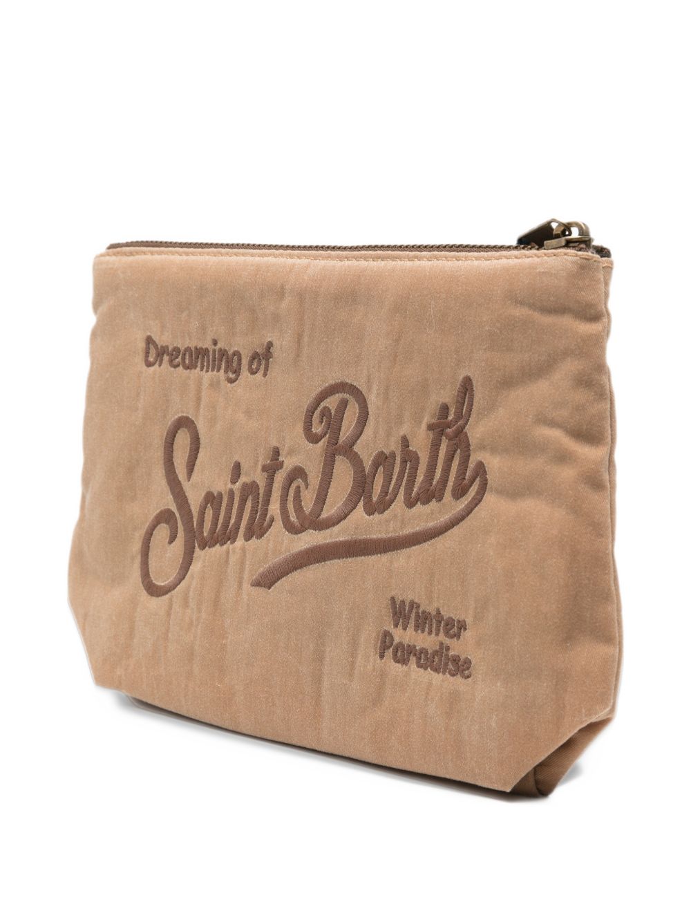 MC2 SAINT BARTH Pochette Aline Wax beige con logo