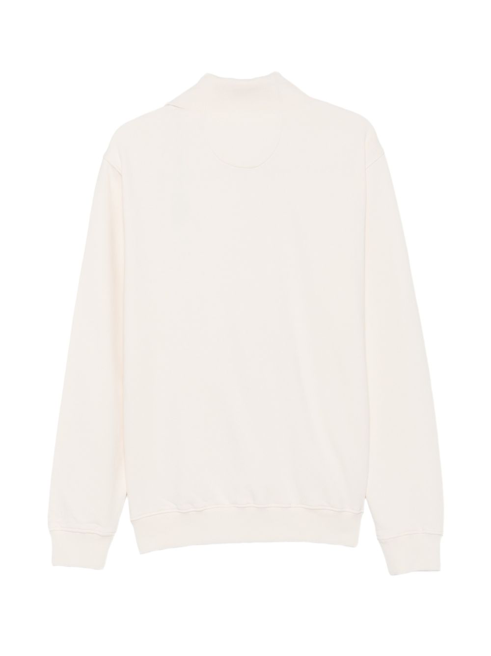 MC2 SAINT BARTH Maglia Huntley in cotone bianca con zip al collo