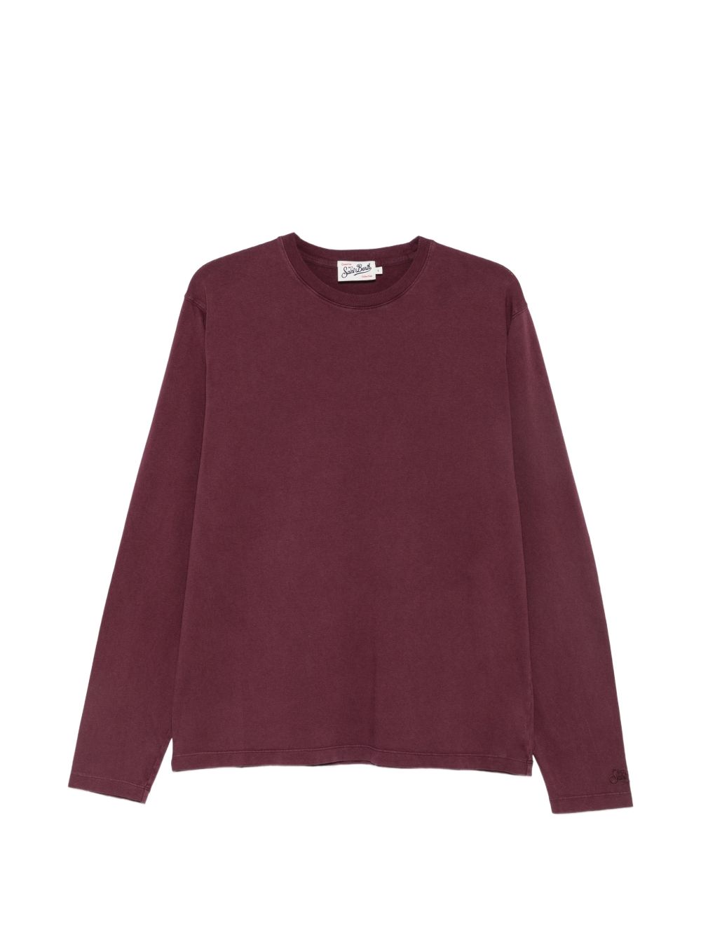 MC2 SAINT BARTH T-shirt a maniche lunghe in cotone borgogna