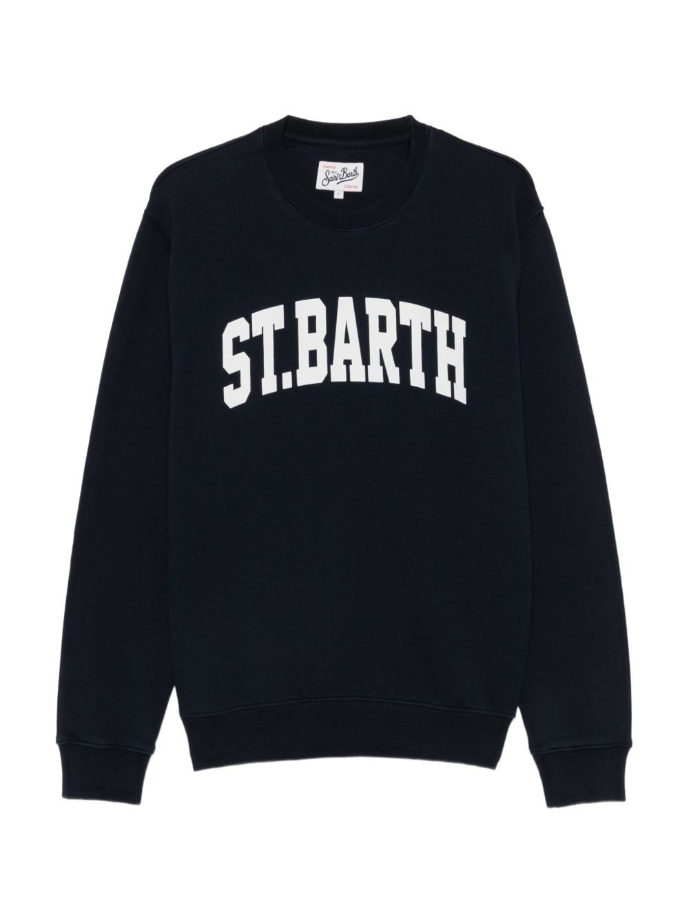 MC2 SAINT BARTH Felpa Soho blu in cotone girocollo con logo
