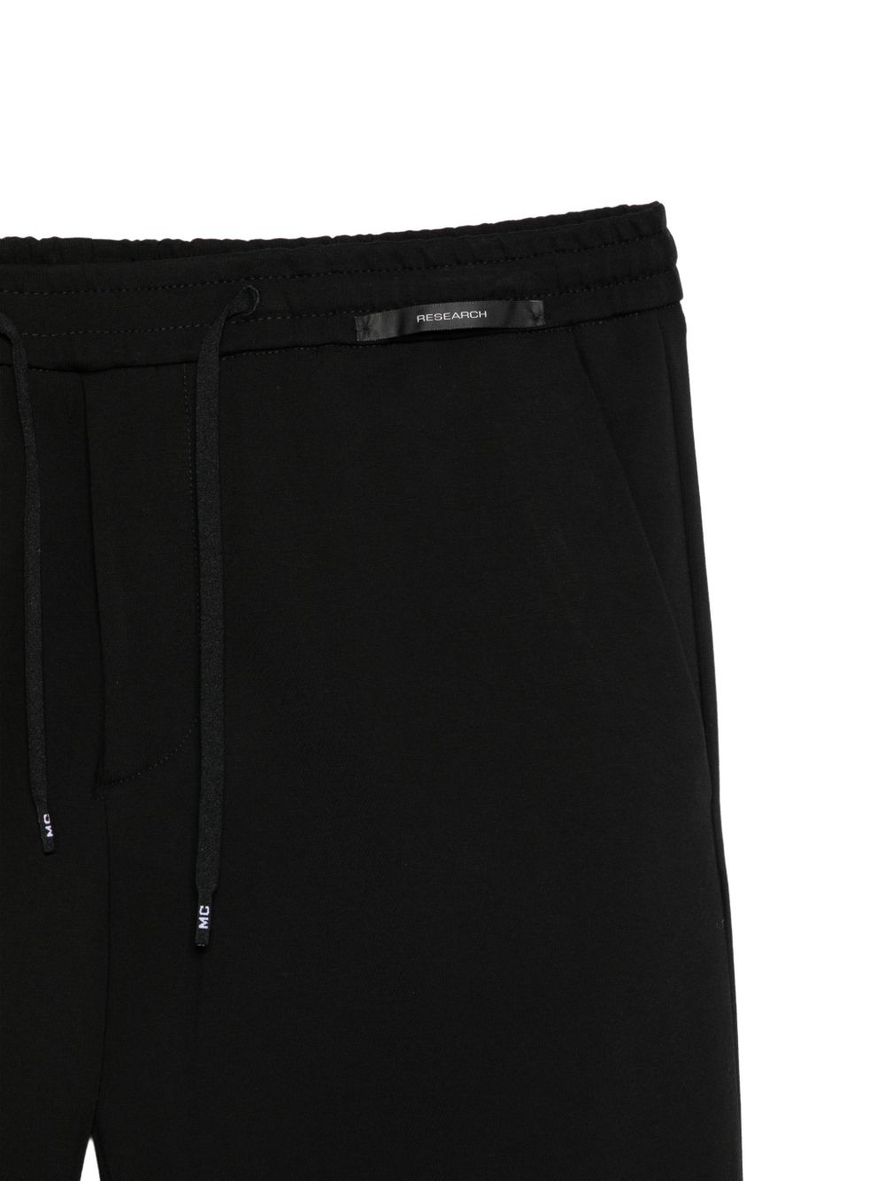 MICHAEL COAL Pantaloni neri con coulisse in vita neri