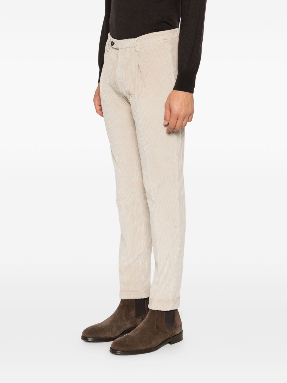 MICHAEL COAL Pantaloni in misto cotone beige