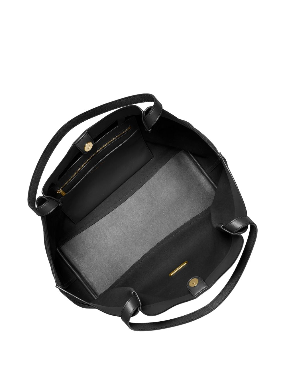 MICHAEL KORS Borsa a spalla nera in pelle morbida con charm dorato