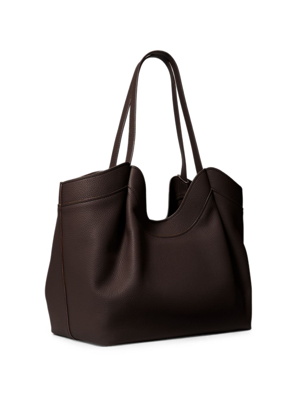 MICHAEL KORS Borsa a spalla in pelle marrone con charm dorato