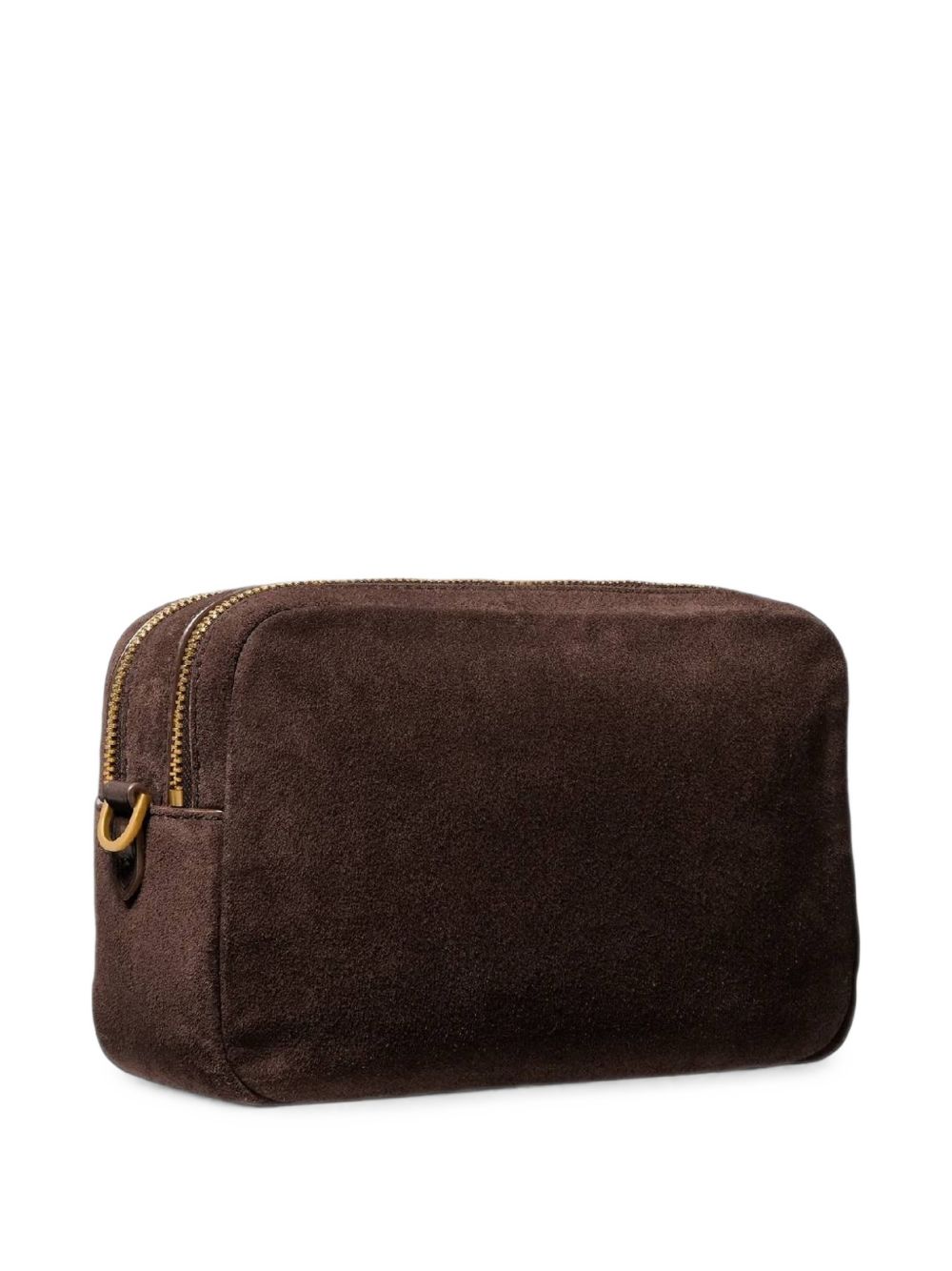 MICHAEL KORS Borsa a tracolla in pelle marrone intrecciata con catenina dorata