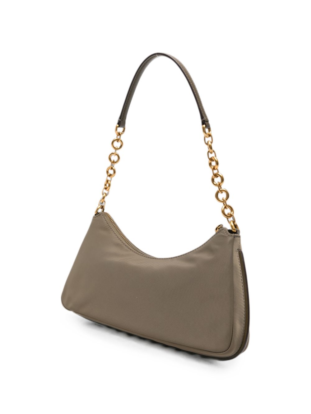 MICHAEL KORS Borsa a spalla verde oliva con charm portachiavi e fiore