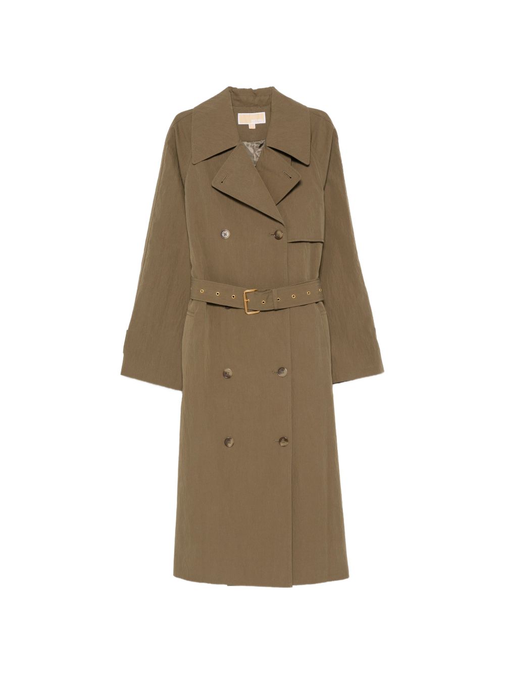 MICHAEL KORS Trench marrone cammello doppiopetto con cintura in vita