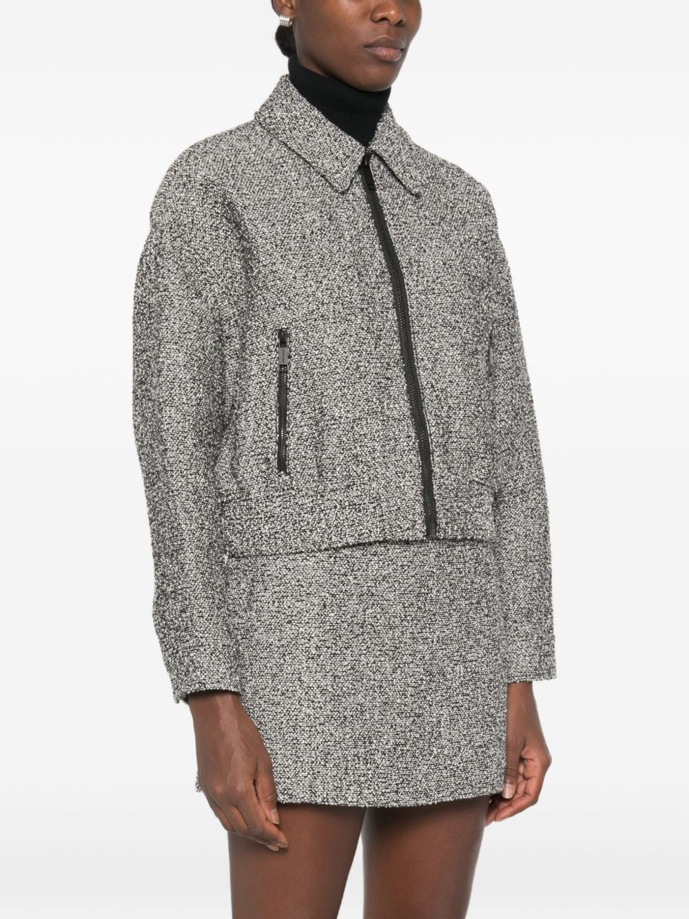MICHAEL KORS Giacca bomber grigia con tasche