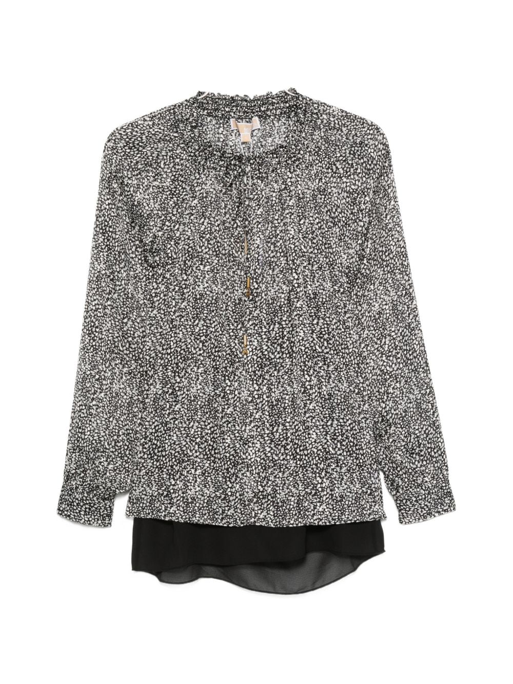 MICHAEL KORS Blusa multicolore grigia con sottoveste nera