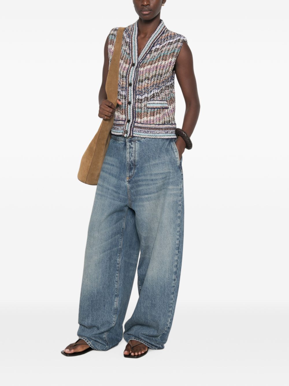 MISSONI Gilet in maglia con motivo multicolore