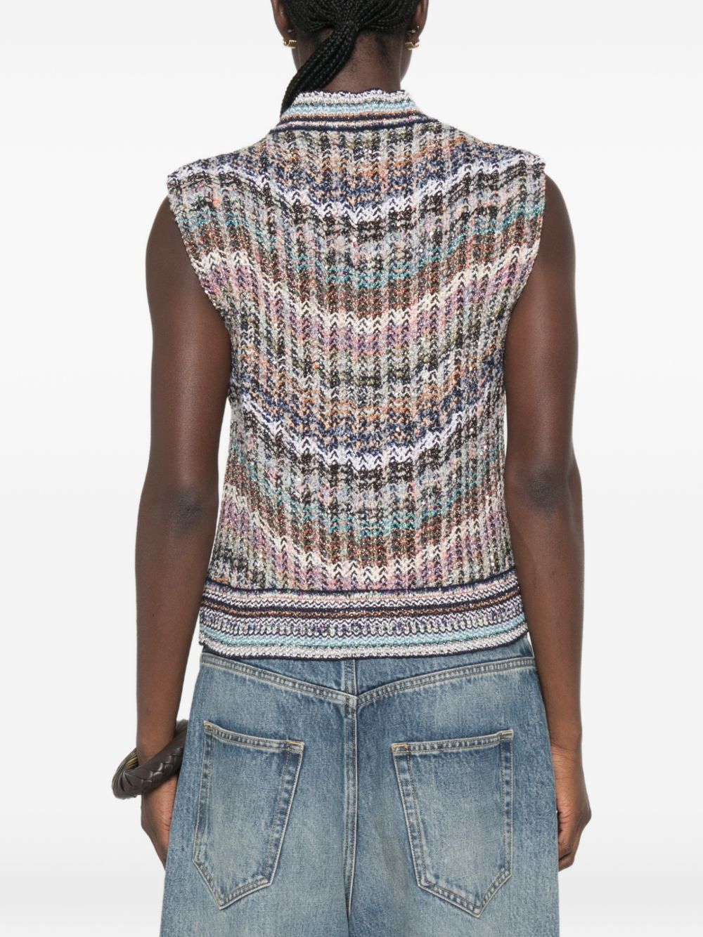 MISSONI Gilet in maglia con motivo multicolore