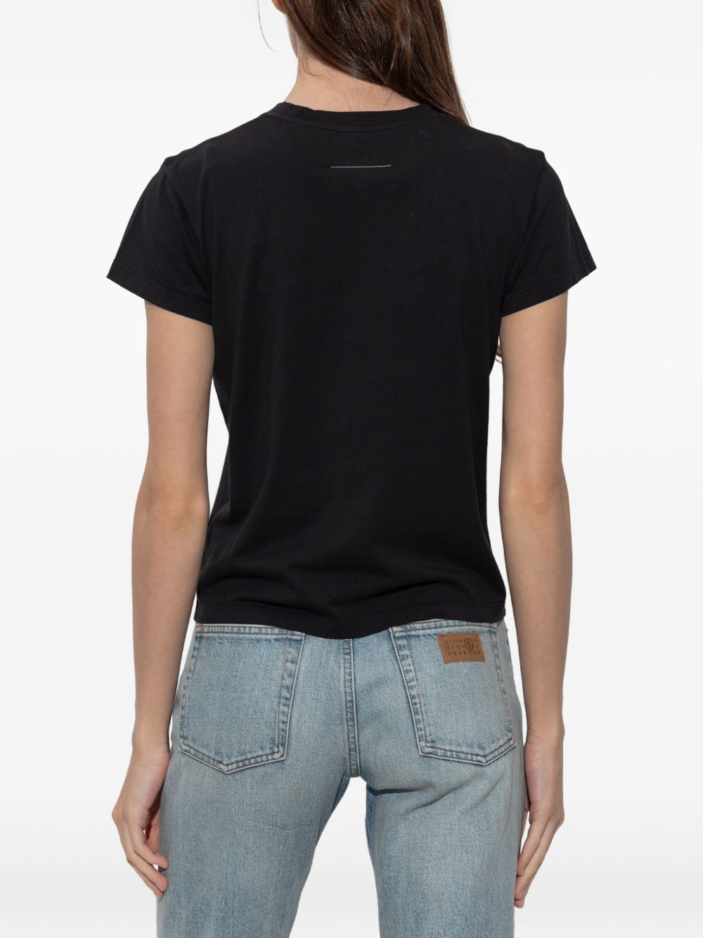 MM6 MAISON MARGIELA T-shirt in cotone con patch logo numerico