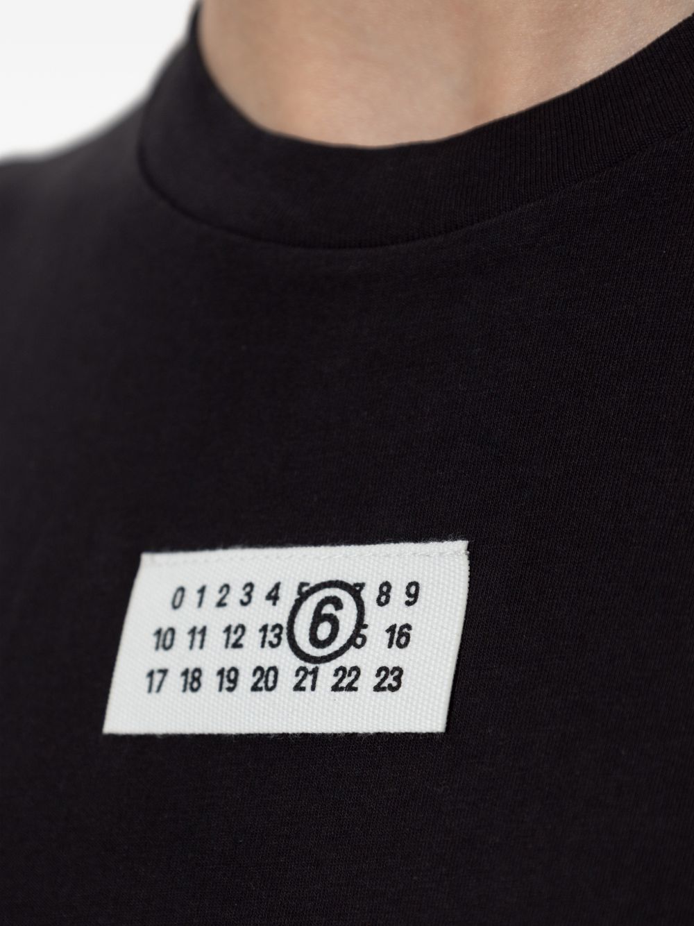 MM6 MAISON MARGIELA T-shirt in cotone con patch logo numerico