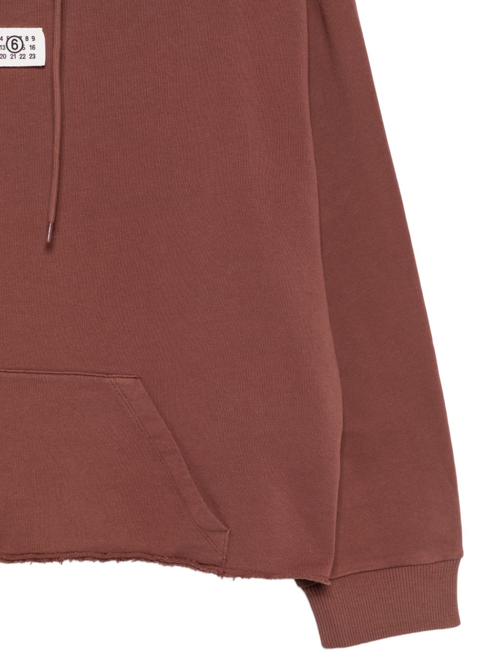 MM6 MAISON MARGIELA Felpa con cappuccio in cotone con patch logo numerico
