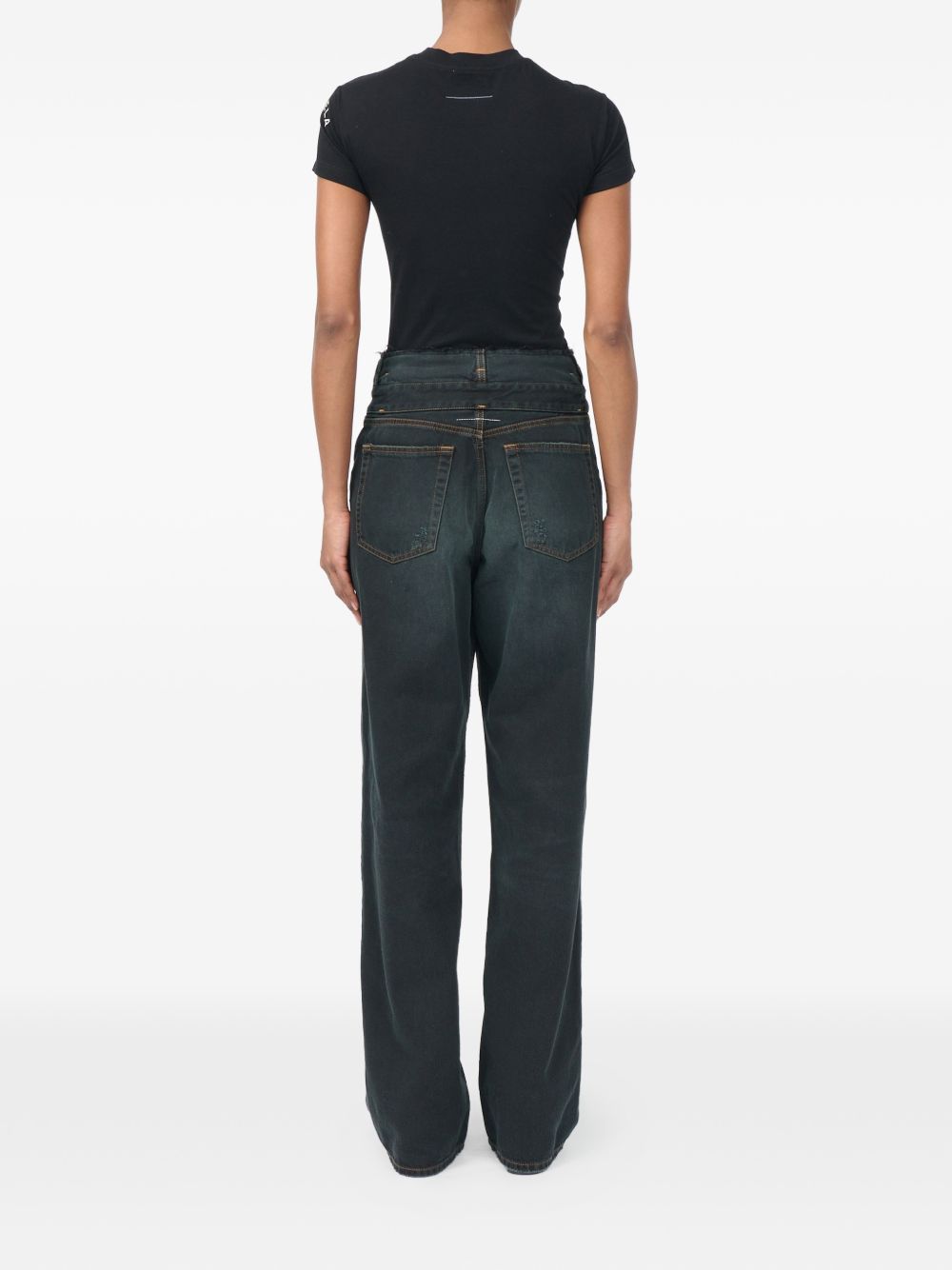 MM6 MAISON MARGIELA Jeans straight leg blu scuro