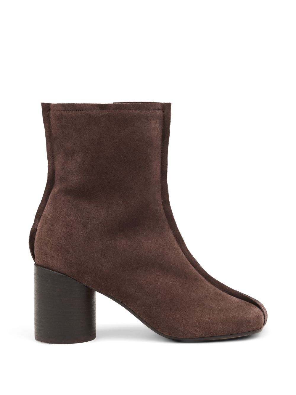 MM6 MAISON MARGIELA Stivali in pelle marrone scuro con punta squadrata