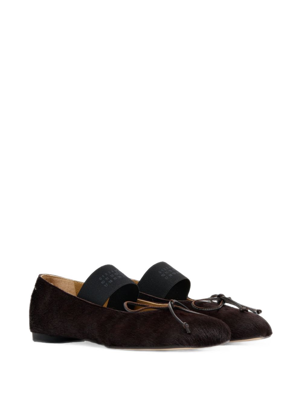 MM6 MAISON MARGIELA Ballerine in pelle marrone scuro