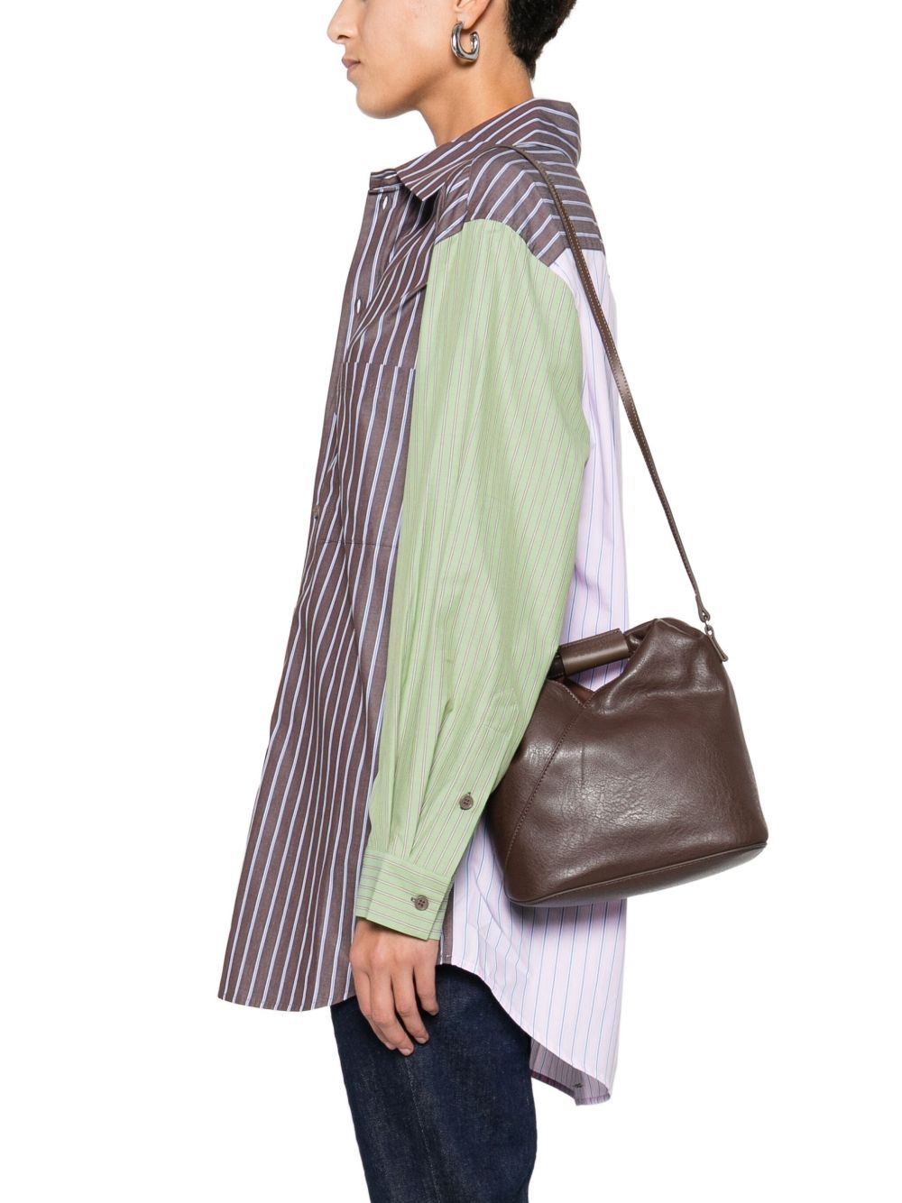 MM6 MAISON MARGIELA Borsa Japanese Crossbody marrone con tracolla regolabile