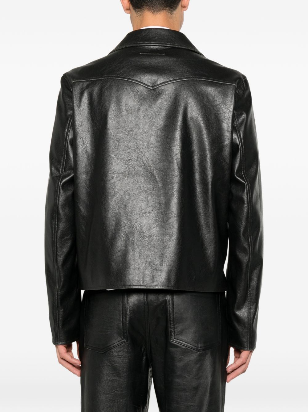 MM6 MAISON MARGIELA Giacca effetto pelle con rever dal design contemporaneo