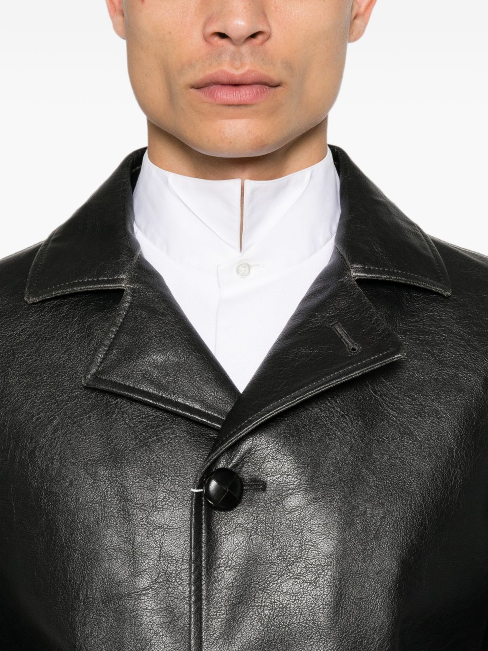 MM6 MAISON MARGIELA Giacca effetto pelle con rever dal design contemporaneo