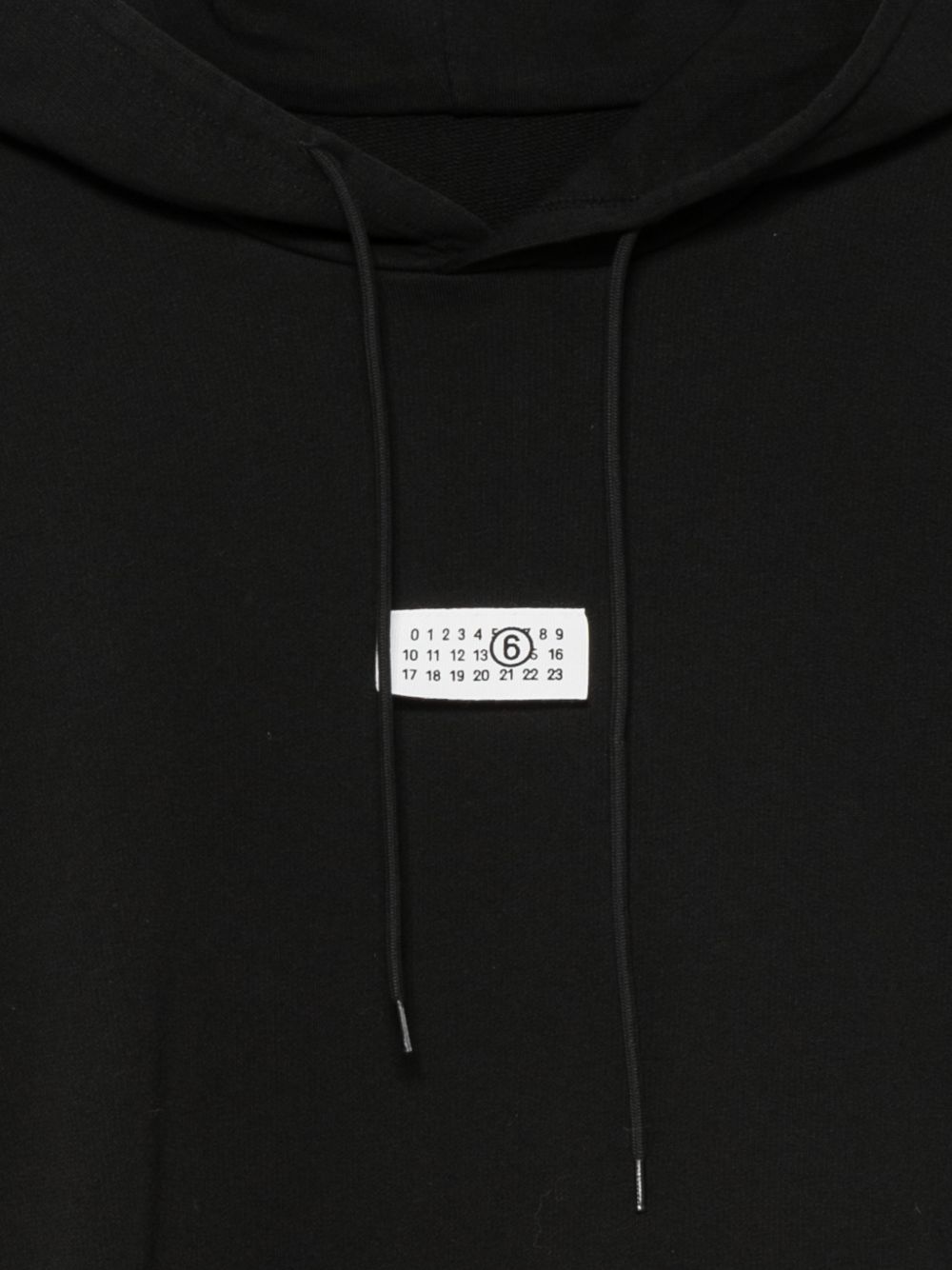 MM6 MAISON MARGIELA Felpa con cappuccio in cotone nero con logo