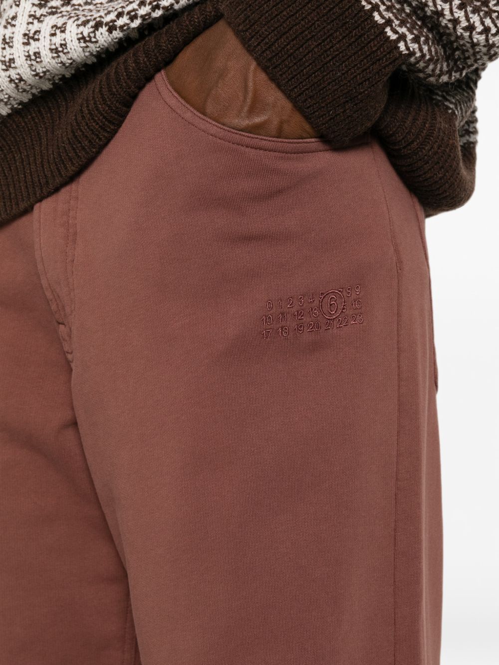 MM6 MAISON MARGIELA Pantaloni casual in cotone marrone con tasche