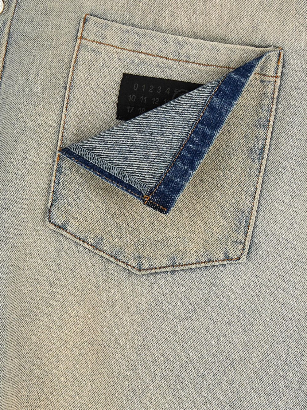 MM6 MAISON MARGIELA Giacca in Denim Effetto Sbiadito