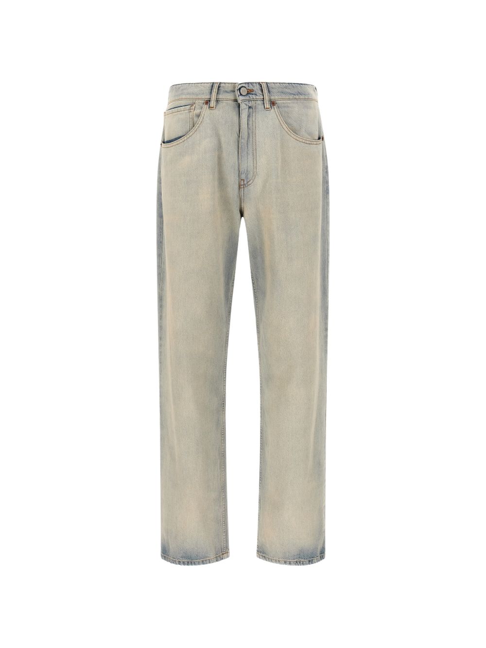 MM6 MAISON MARGIELA Jeans a gamba dritta in denim azzurro